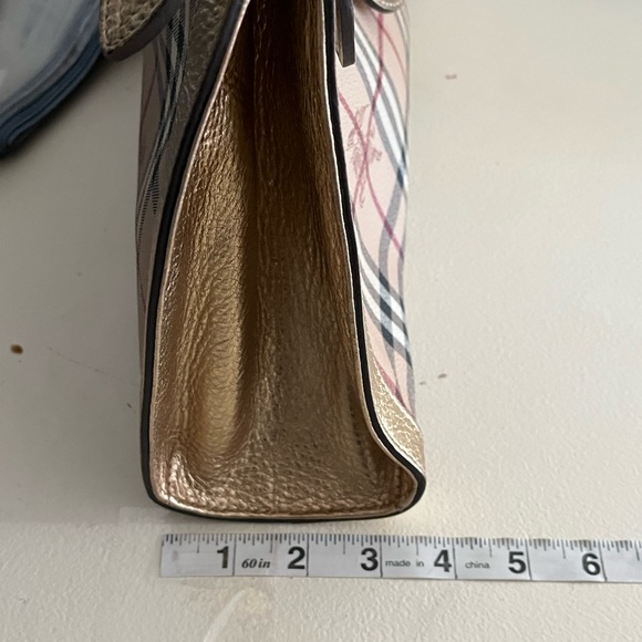 VINTAGE RARE BURBERRY HAYMARKET NOVA CHECK METALLIC SHOULDER  BAG - Picture 12 of 13